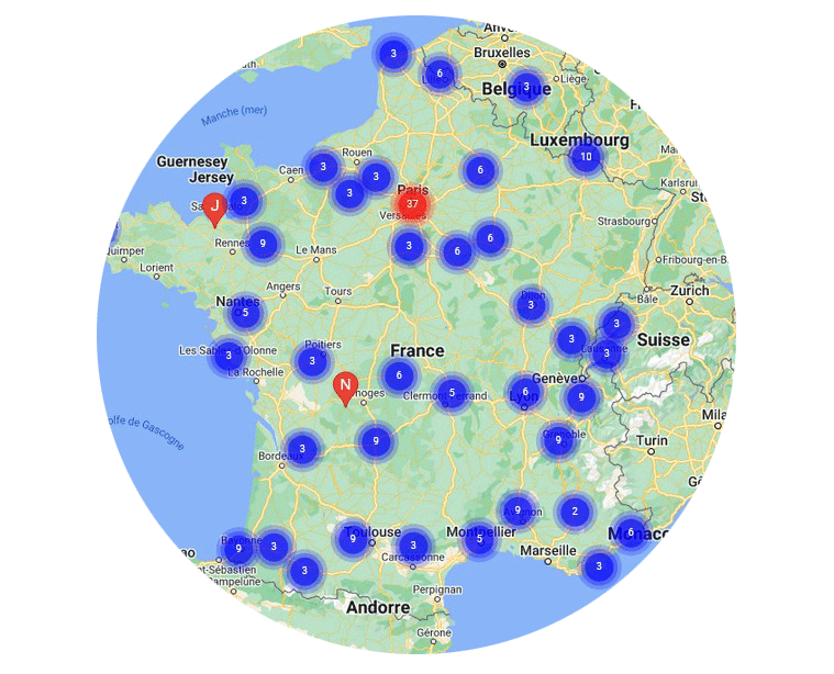 carte des vétrinaires nutritionnistes Vet-Nutrition Pro